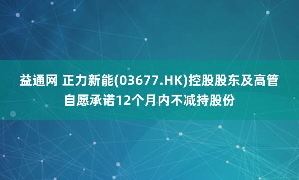 益通网 正力新能(03677.HK)控股股东及高管自愿承诺12个月内不减持股份